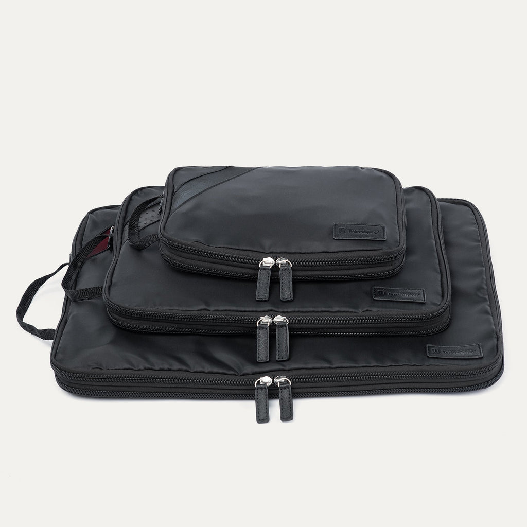 Travelpro Essentials 3 Pack Expandable / Compressible Packing Cube Set (M / L / XL)