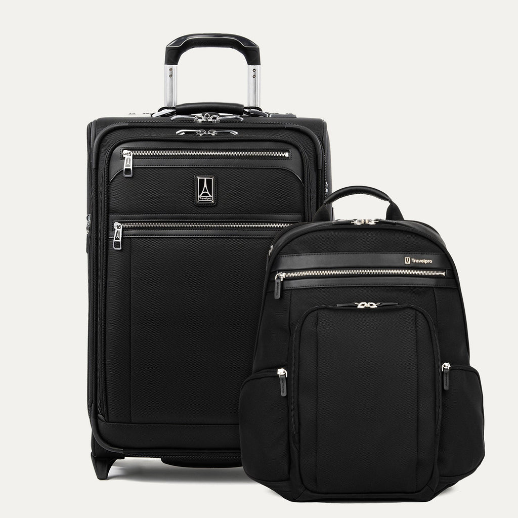 Travelpro Platinum Elite Carry-On Rollaboard / Business Backpack Luggage Set