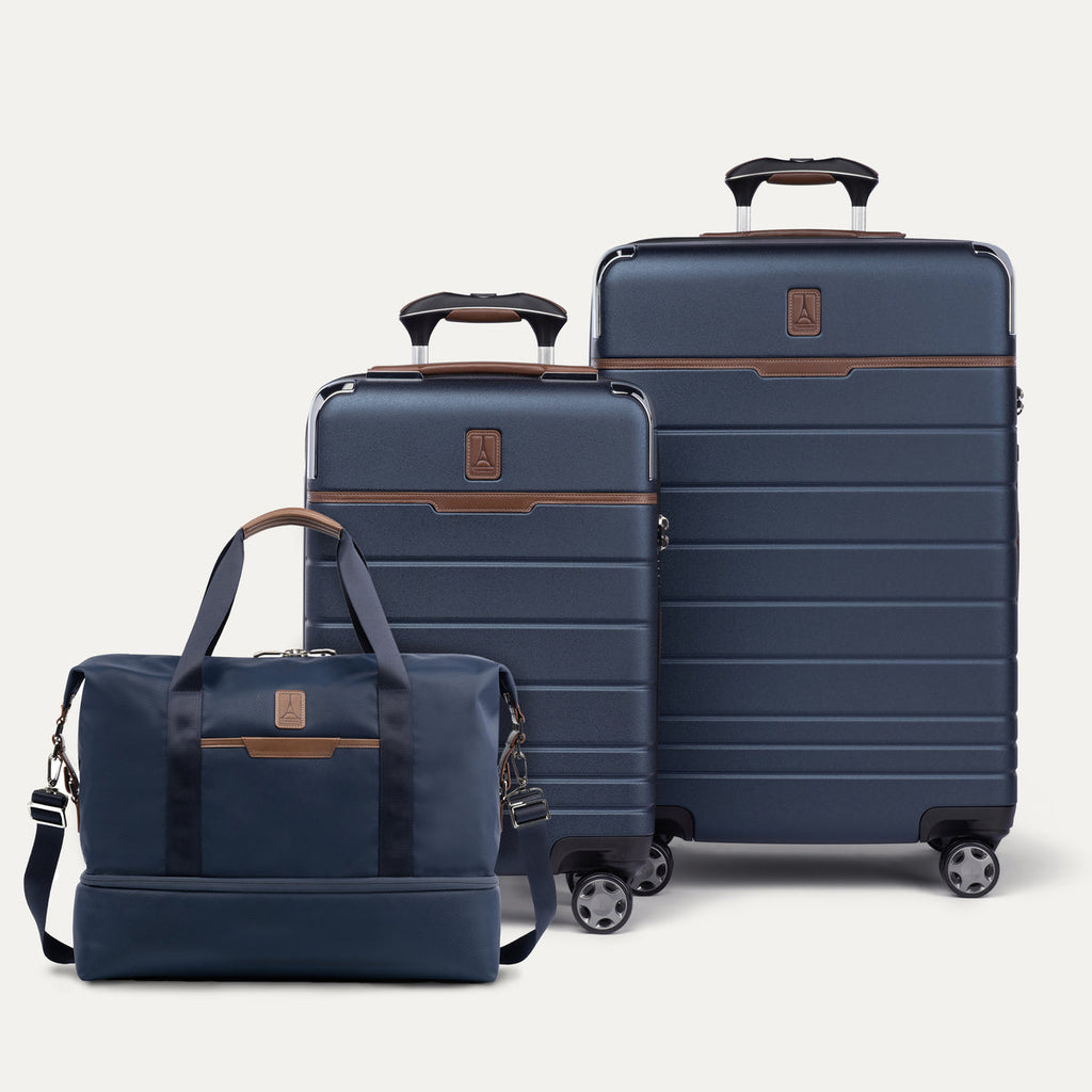 Travelpro x Travel + Leisure Carry-On / Medium Check-In / Drop-Bottom Weekender Luggage Set